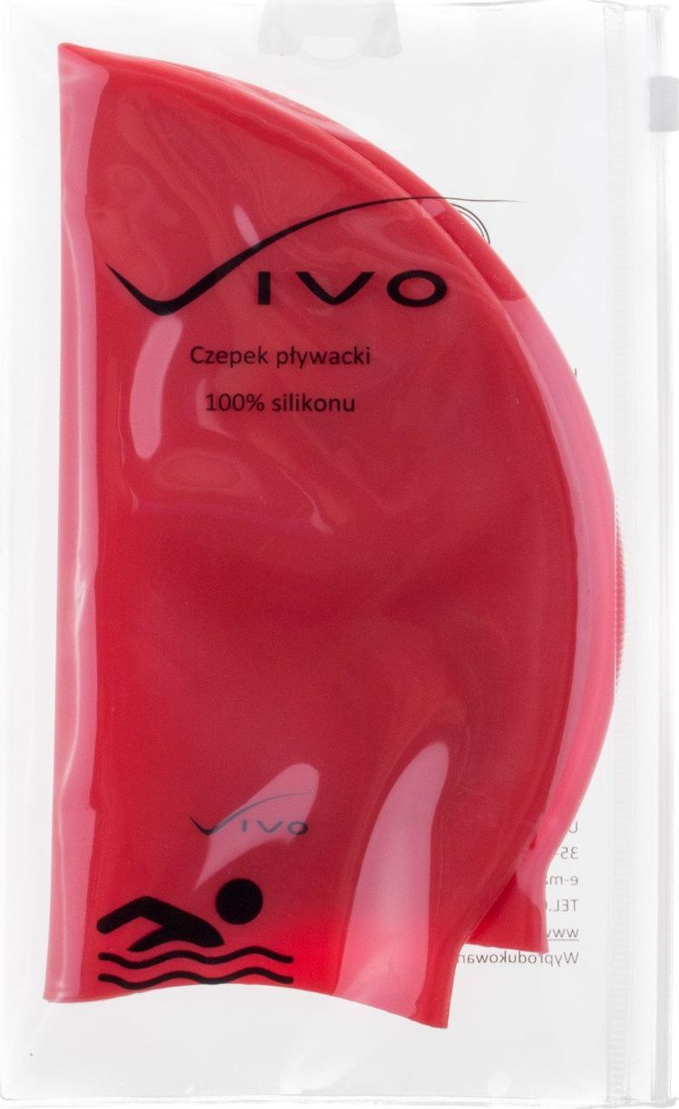 Vivo Czepek silikonowy Vivo B-1305 czerwony Uniwersalny