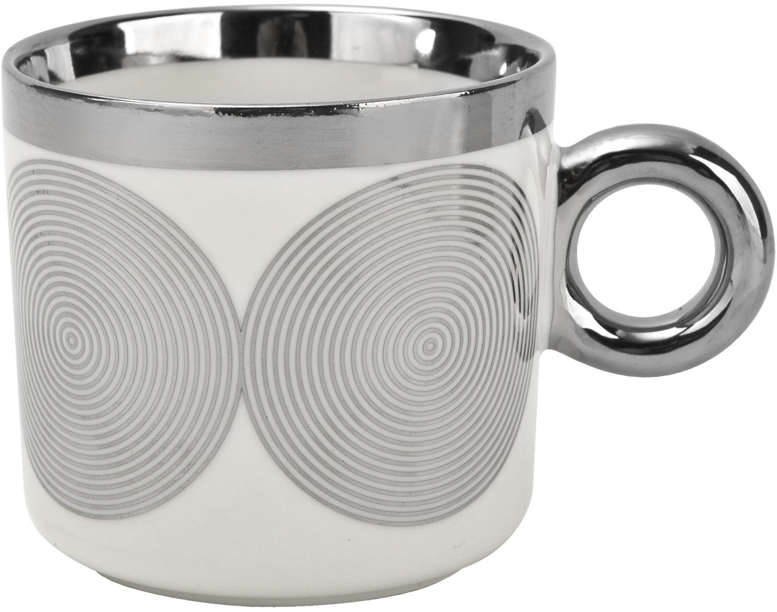 Kubek porcelanowy 350 ml Palazzo srebrne koła 2517