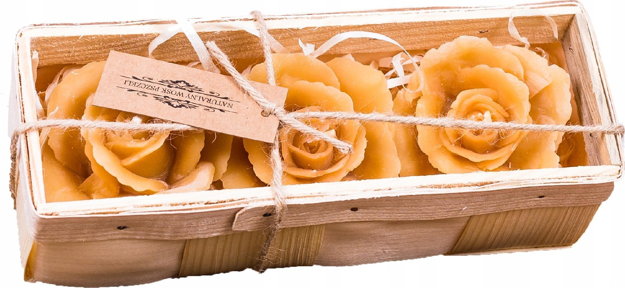 Łysoń Świece z wosku pszczelego róże łubianka (S230-N) - S230-N