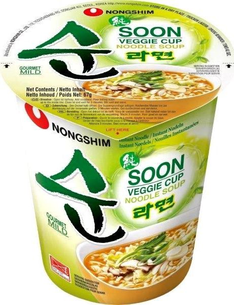Nongshim Zupa Soon Veggie Ramyun w kubku, lekko pikantna 67g - Nongshim uniwersalny