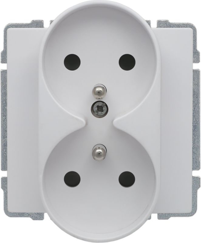 KOS Gniazdo podwójne KOS66 z/u 16A białe (660449)