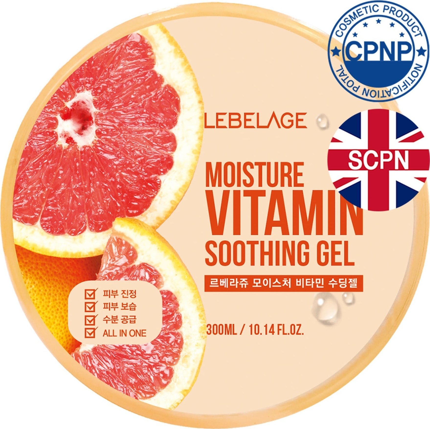 LEBELAGE Żel do twarzy i ciała Vitamin Purity 100% 300 ml