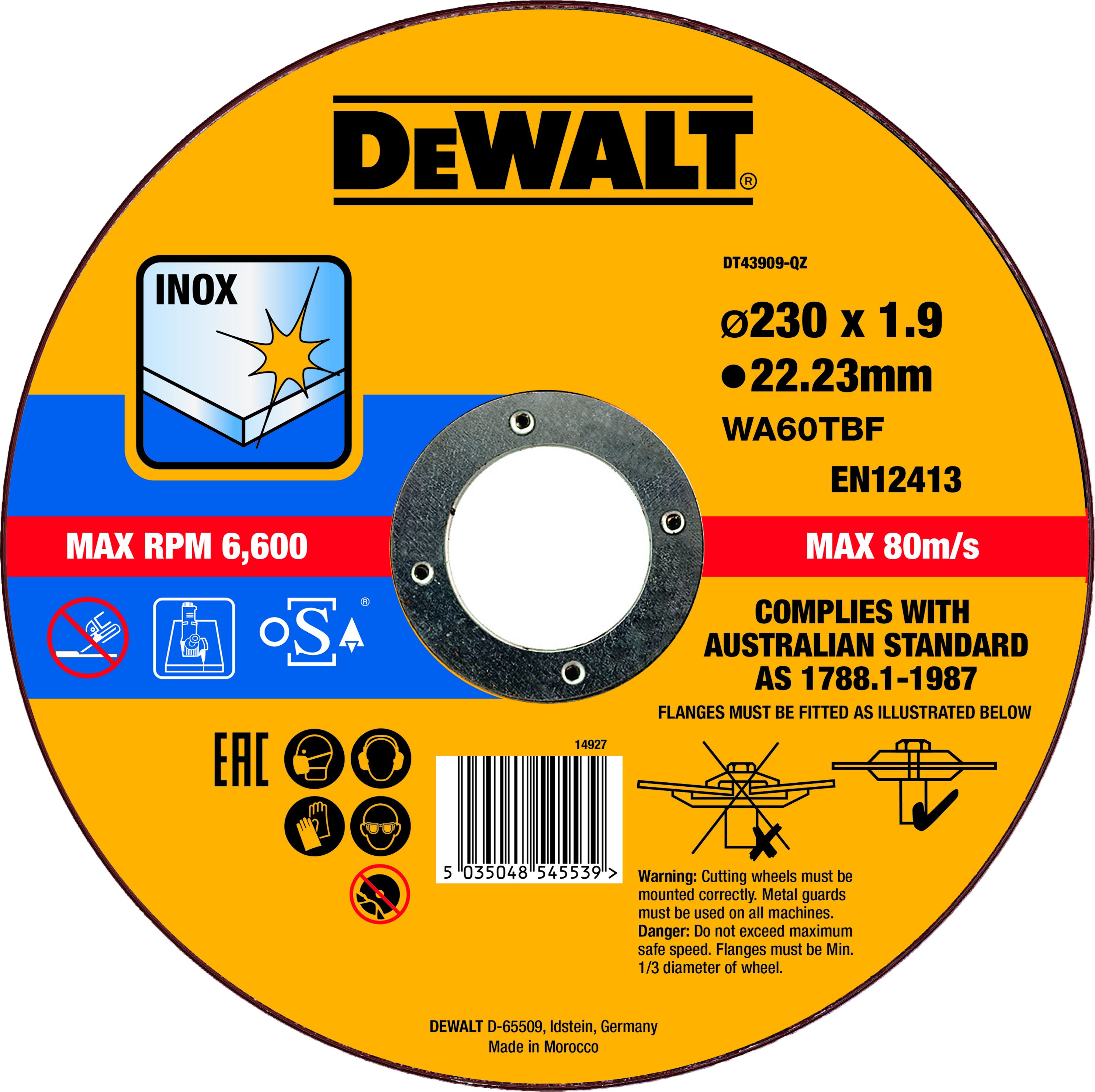 Dewalt tarcza metal 230x1,9mm (DT43909-QZ)