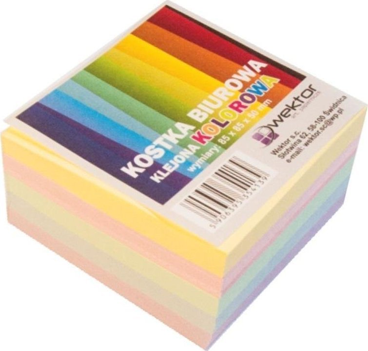 Wektor Kostka klejona kolor 85x85mm 5cm