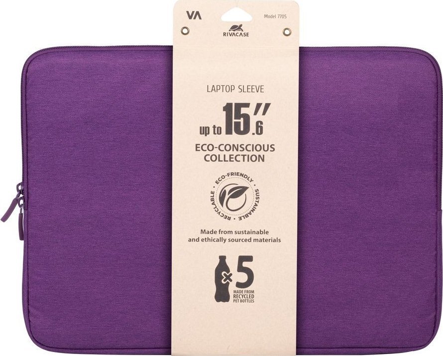 Etui RivaCase Nešiojamo kompiuterio dėklas SUZUKA ECO 15.6"/7705 VIOLET RIVACASE