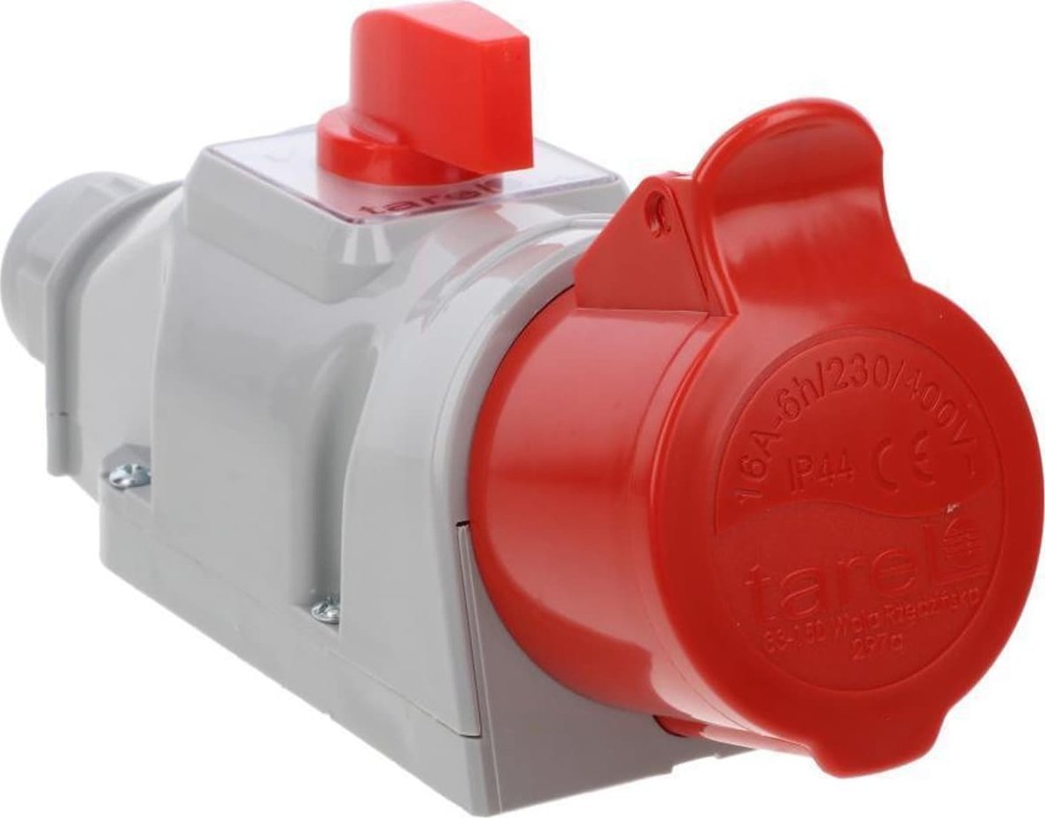 Tarel Gniazdo 16A/5 z wyłącznikiem L-O-P 195