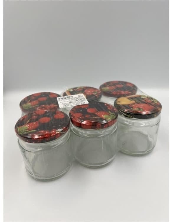 JAR 210ML WITH LID 66MM 6PCS