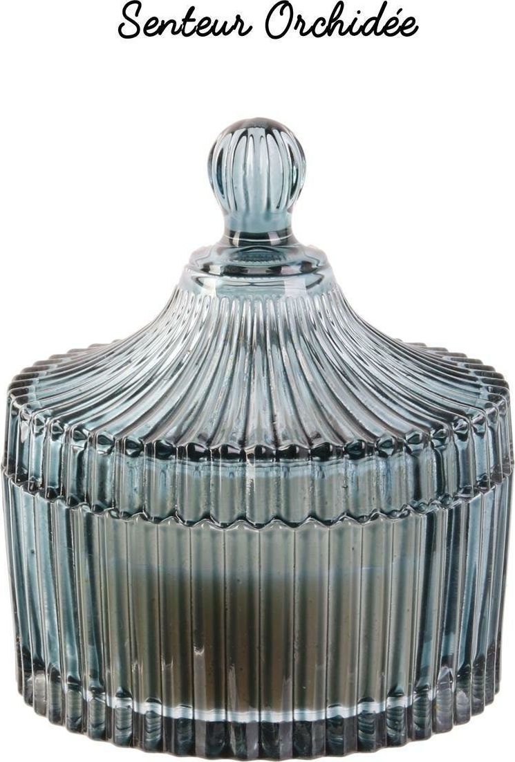 Intesi Świeca ze szkła bohemskiego L zielona