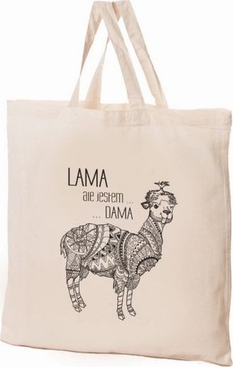 Fraspo Torba bawełniana 38x42x10cm Zwierzaki - lama