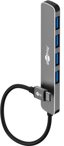 Slim 4-portowy koncentrator USB, USB-C™ na USB-A, 5 Gbit/s