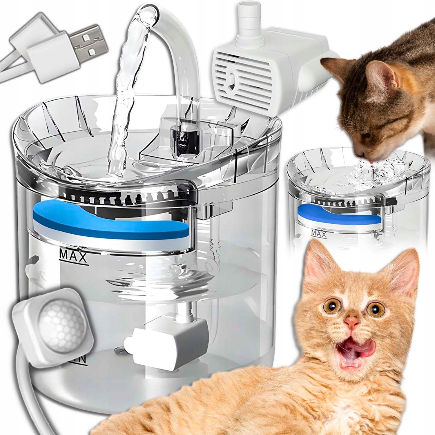 THI Poidło z fontanną plastikową Renew 2500 ml