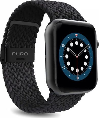Puro Pleciony pasek PURO Loop Band Apple Watch 42/44mm (czarny)