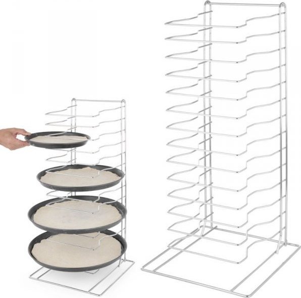 Hendi Stojak uchwyt na blachy siatki do pizzy 14 miejsc - Hendi 810361