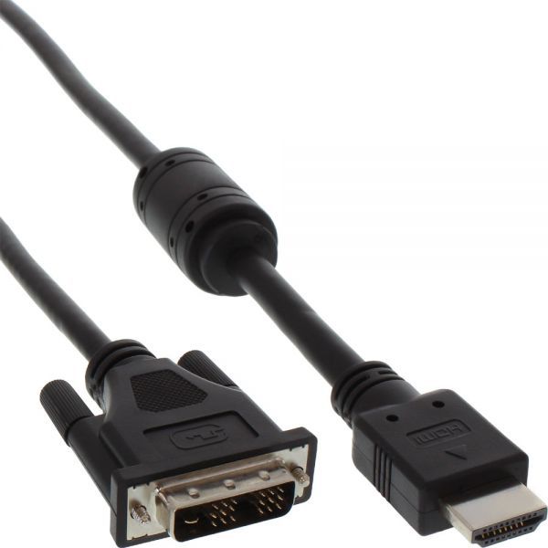 Kabel InLine HDMI - DVI-D 1m czarny (17661)