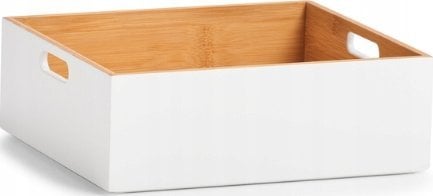 Zeller Storage Box, bamboo, white