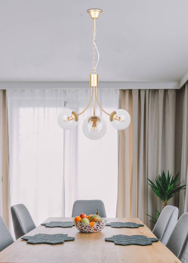 Lampa wisząca Candellux Lampa wisząca złota 3xE14 żyrandol Dani 33-79015