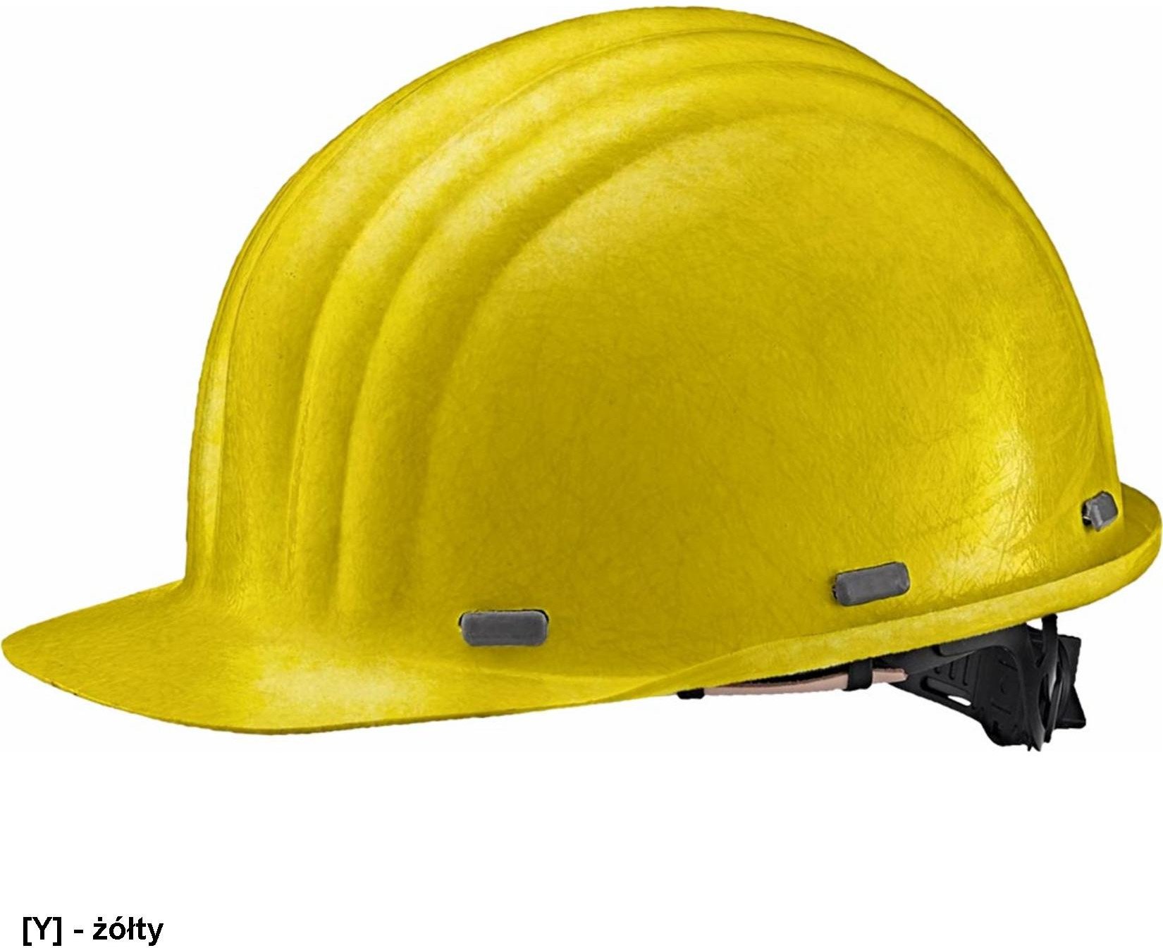 SCHUB-BOP-R - Hełm ochronny z UP-GF regulacja obwodu 53-61 cm 6-punktowa więźba odporny na niskie temperatury do-30C i odpryski stopionego - żółty