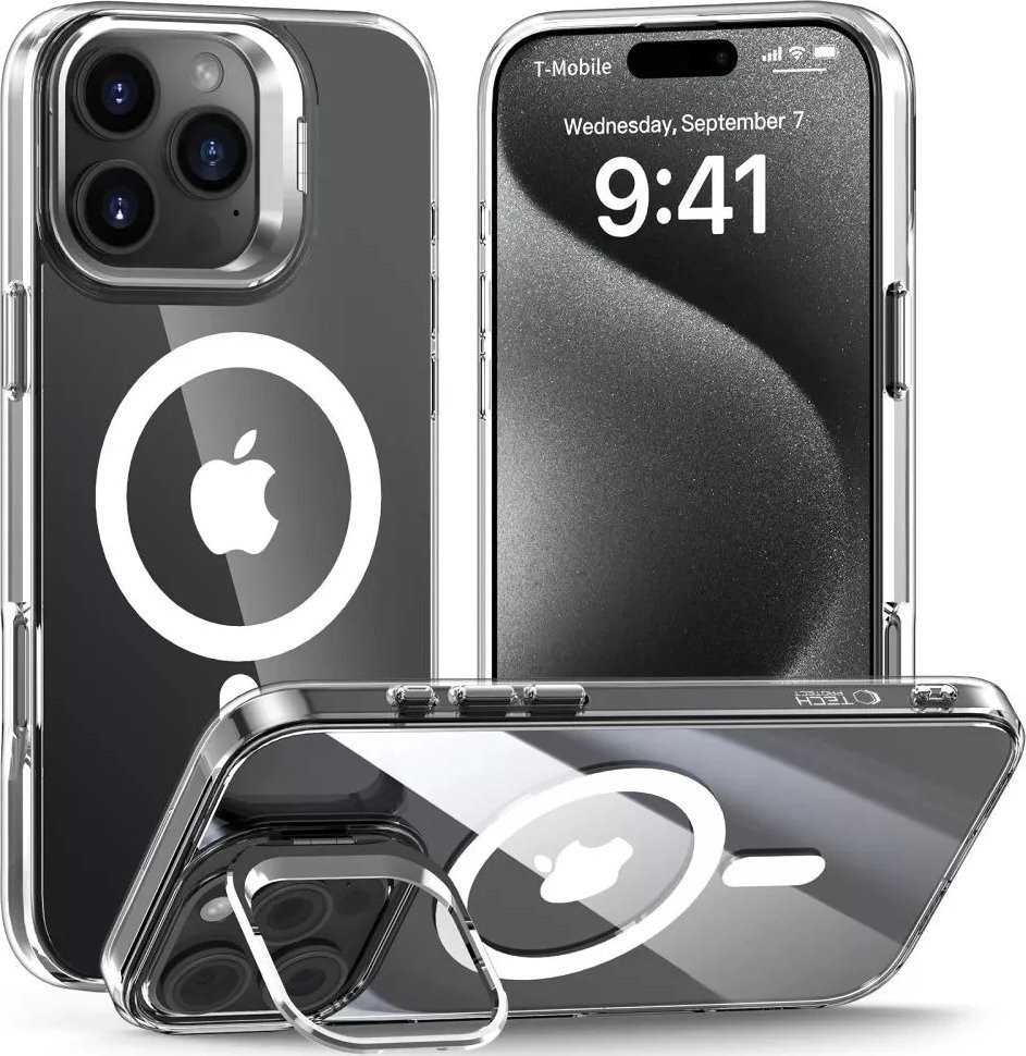 4kom.pl Etui do iPhone 16 Pro MagStand MagSafe na telefon Clear