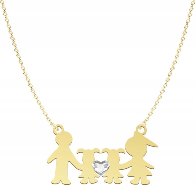 Radziszewska Jewellery Pozłacany Naszyjnik Rodzina córki DEDYKACJA GRA
