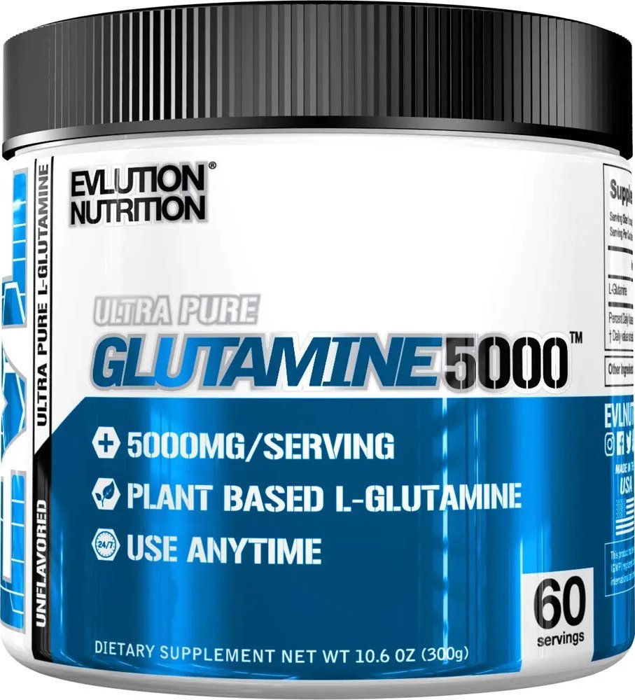 7NUTRITION EVLution Nutrition - Ultra Pure Glutamine 5000, Unflavoured, Proszek, 300g