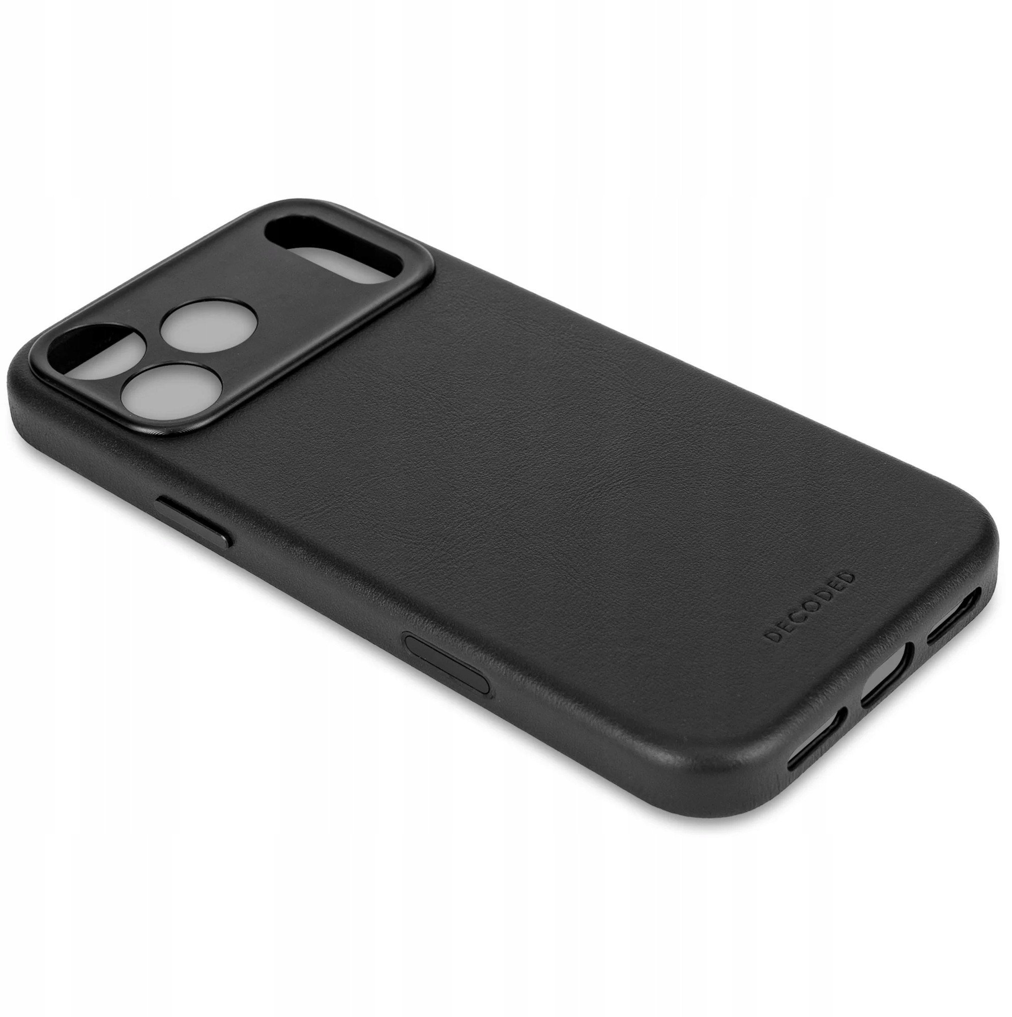 Decoded Leather Backcover - skórzana obudowa ochronna do iPhone 17 Pro kompatybilna z MagSafe black