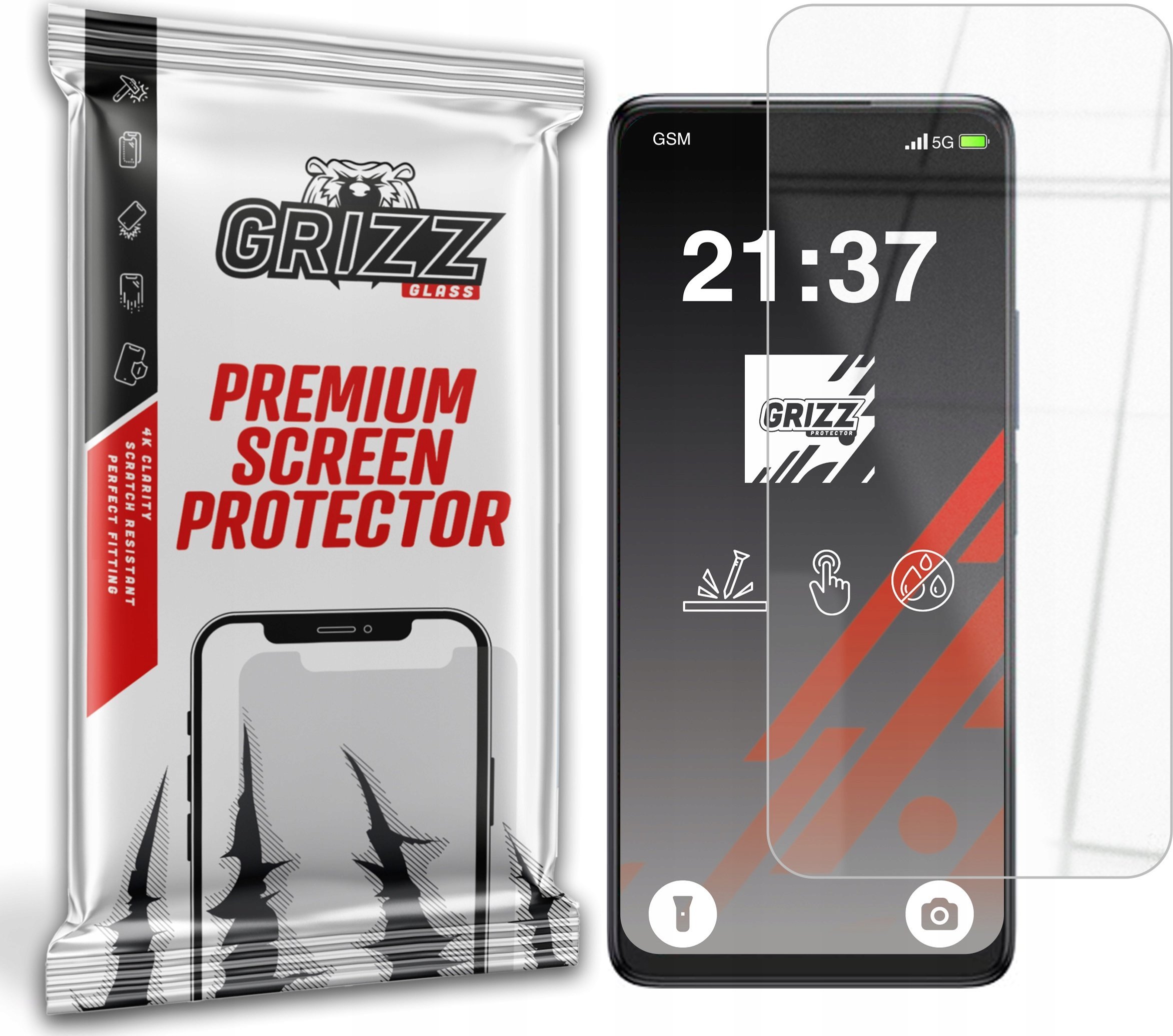 GrizzGlass Szkło hybrydowe GrizzGlass HybridGlass do TCL 50 XE NxtPaper