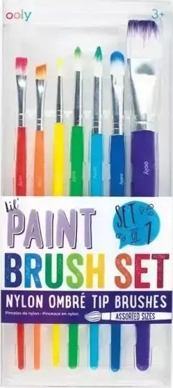 Kolorowe Baloniki Pędzelki Uniwersalne Zestaw 7 pędzelków