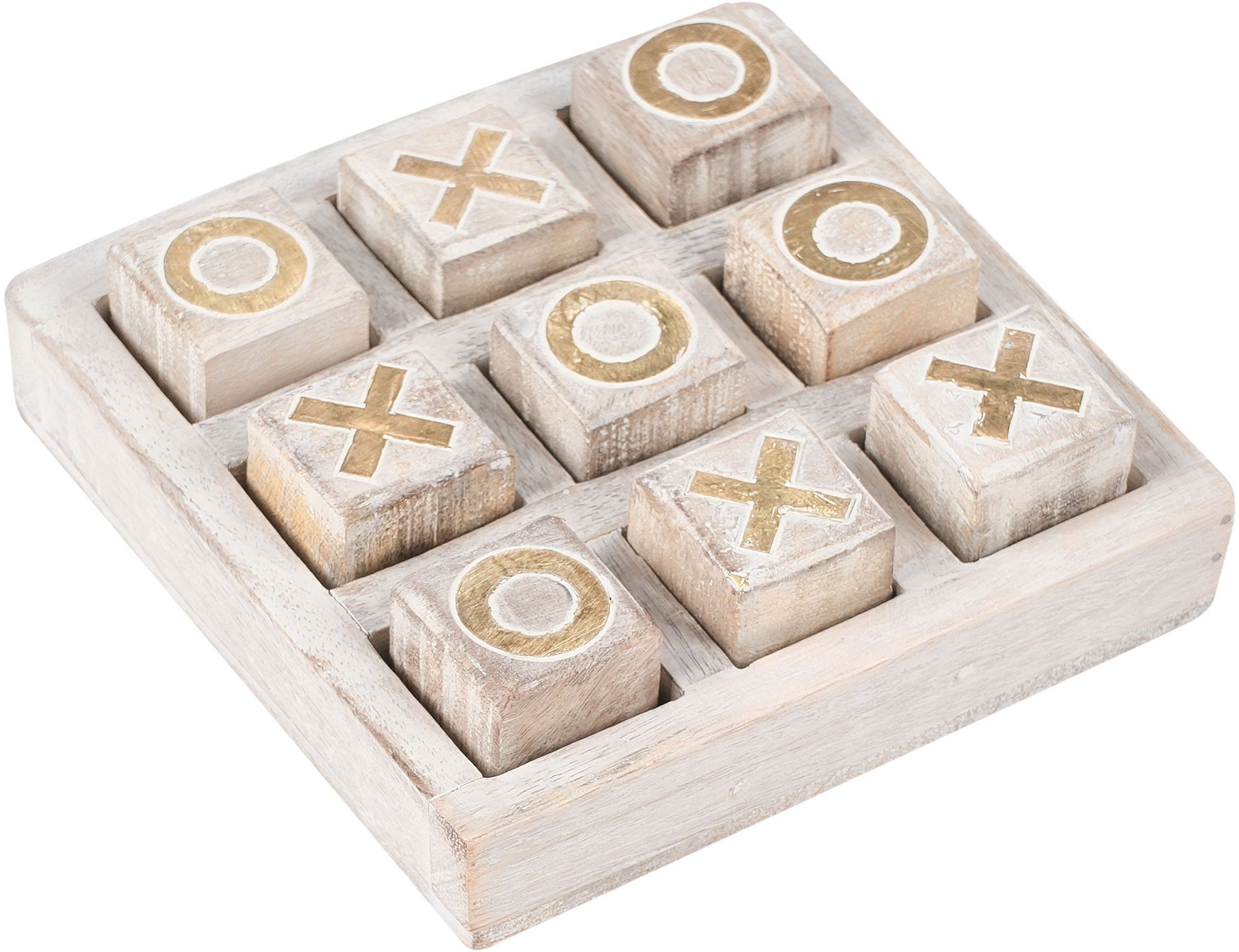 Gra w kółko i krzyżyk ASJUT Drewno mango Beżowy