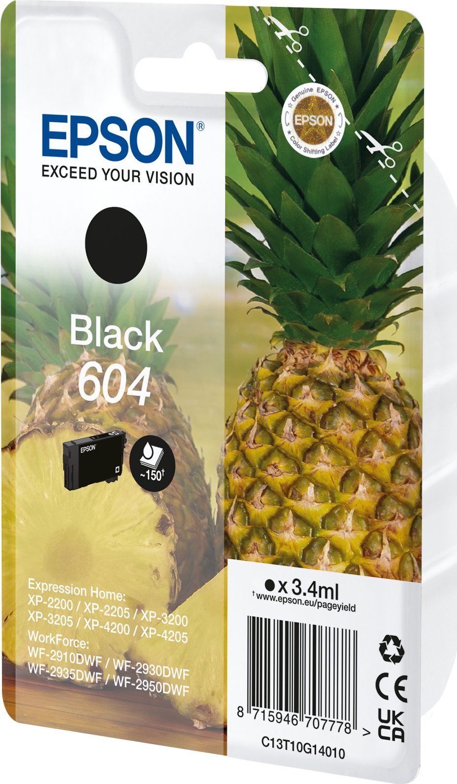 Tusz Epson Epson 604 - 3.4 ml - Schwarz - original - Blister mit RF- / akustischem Alarmsignal - Tintenpatrone - fur Expression Home XP-2200, 2205, 32