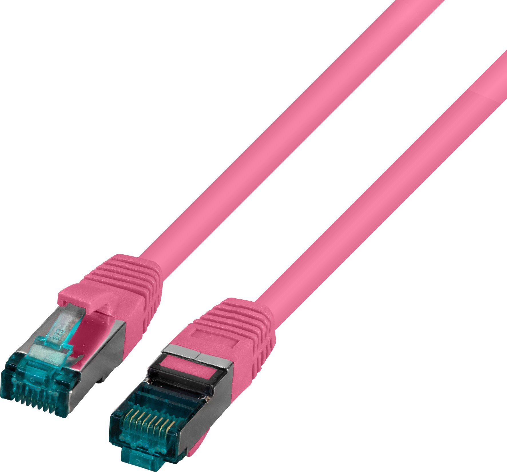 EFB EFB RJ45 Patchkabel S/FTP Cat6A LSZH Magenta Laenge 0,25m 4x2xAWG27/7 nach TIA/EIA568B geschirmt Uebertragungsstandards 10Gbit