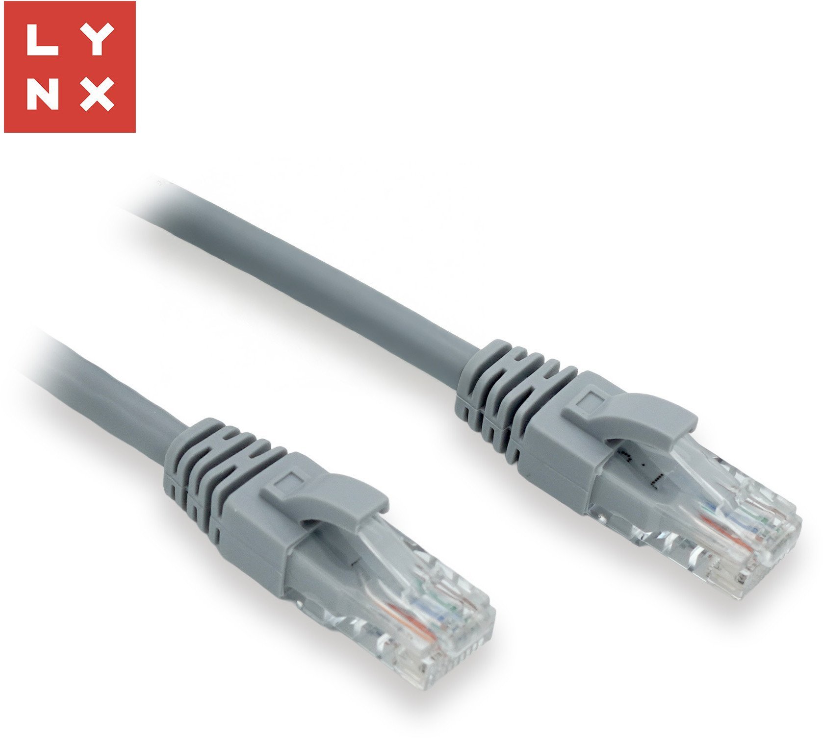 LYNX UTP patch kabel Cat6, PVC, 7m, šedý