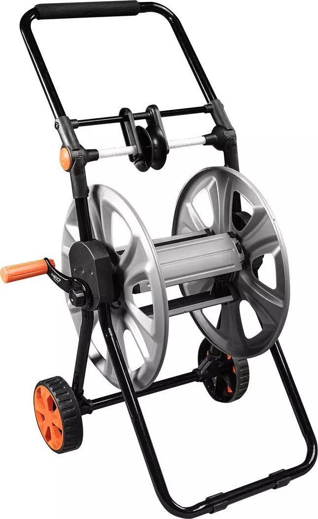 Neo Wózek na wąż ogrodowy, metalowy, do 60 m węza 1/2", z prowadnicą węża 15-792