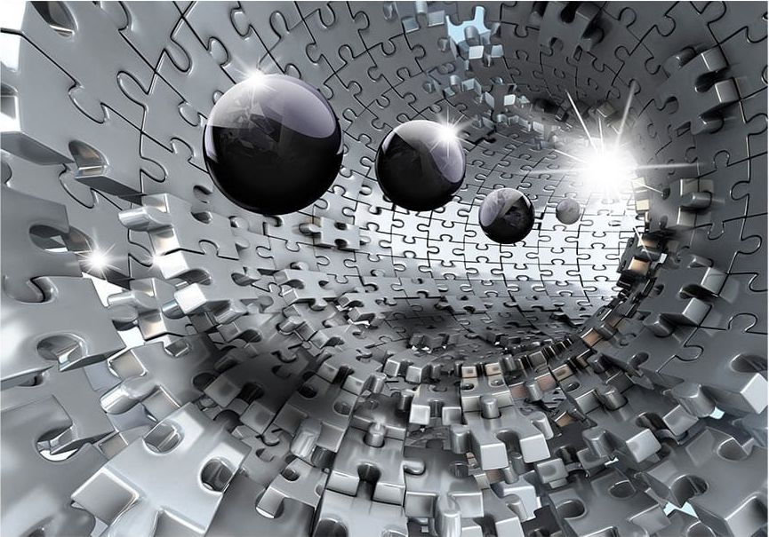 DecoNest Fototapeta - Tunel - układanka - 150X105