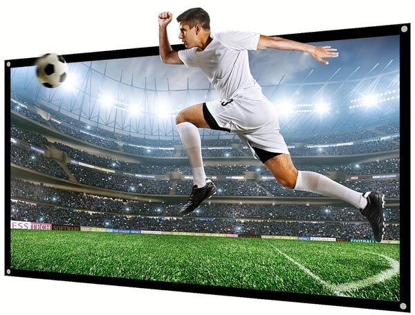 Ekran do projektora Medium MEDIUM Frame Budget Rahmenleinwand BM 180x102cm AM 196x118cm BxH 16:9 Format 8cm schwarzer Rahmen Typ D