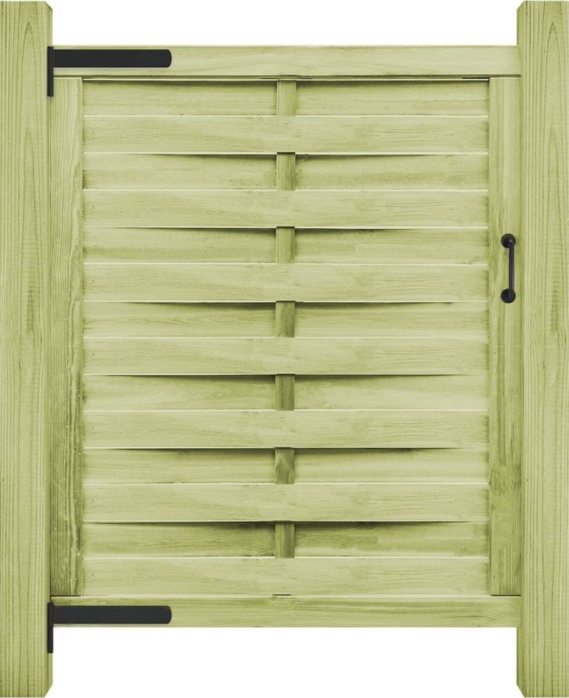 vidaXL Furtka ogrodowa, impregnowana sosna FSC, 100x125 cm, zielona