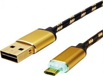 Kabel USB Roline USB-A - 1 m Żółty (11.02.8319)