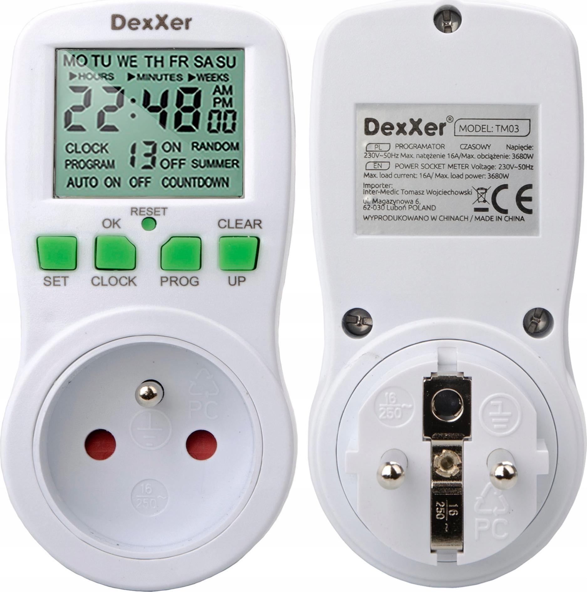 Logit PROGRAMATOR CZASOWY WŁĄCZNIK WYŁĄCZNIK TIMER LCD 2 TM03