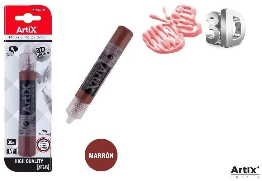 Farba strukturalna 3D brązowy 30ml