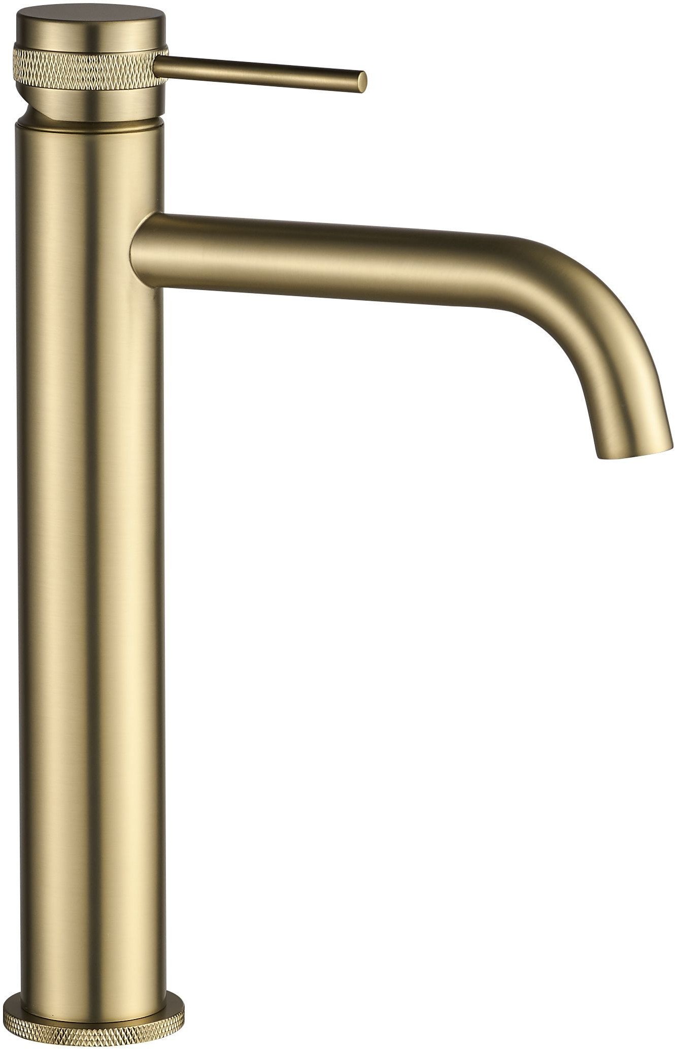 Bateria Umywalkowa REA Lungo Grip Złota Szczotkowana Wysoka