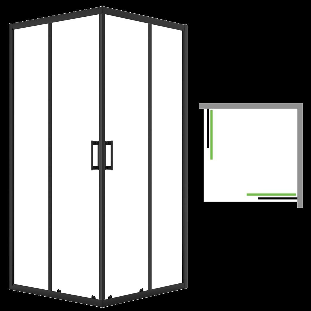 Laveo LAVEO Desna - kabina natryskowa kwadratowa 80x80 cm