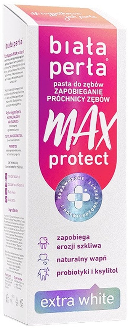Biała Perła Max protect extra white wybielająca pasta do zębów 75ml