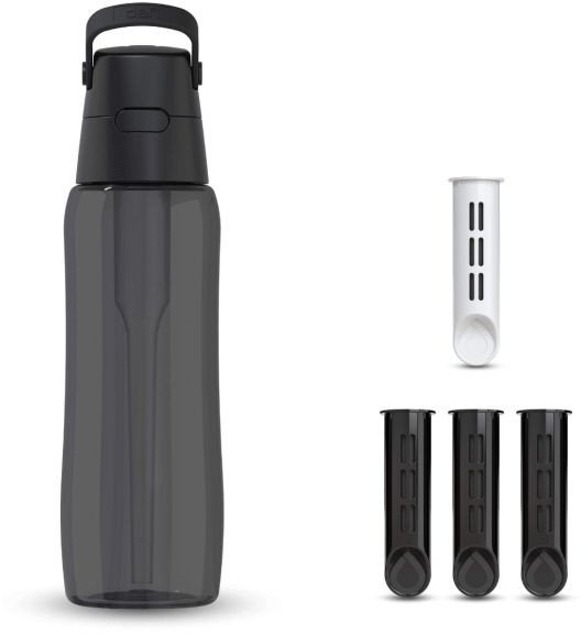 Butelka Filtrująca Dafi SOLID 0,7 Czarna Zbiornik Czarny 4 Filtry