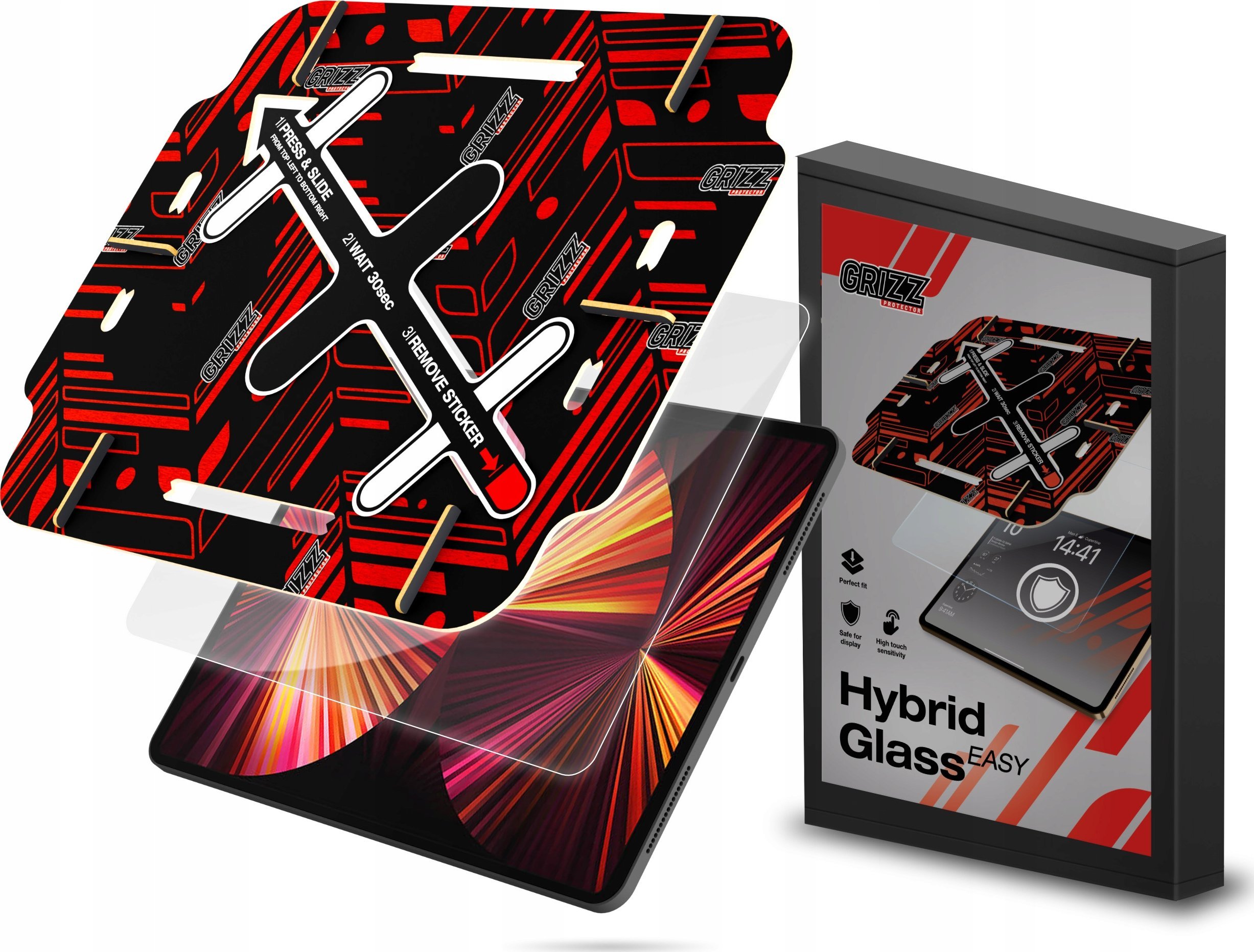 GrizzGlass Szkło hybrydowe GrizzGlass HybridGlass Easy do Apple iPad Pro 5th 12,9"