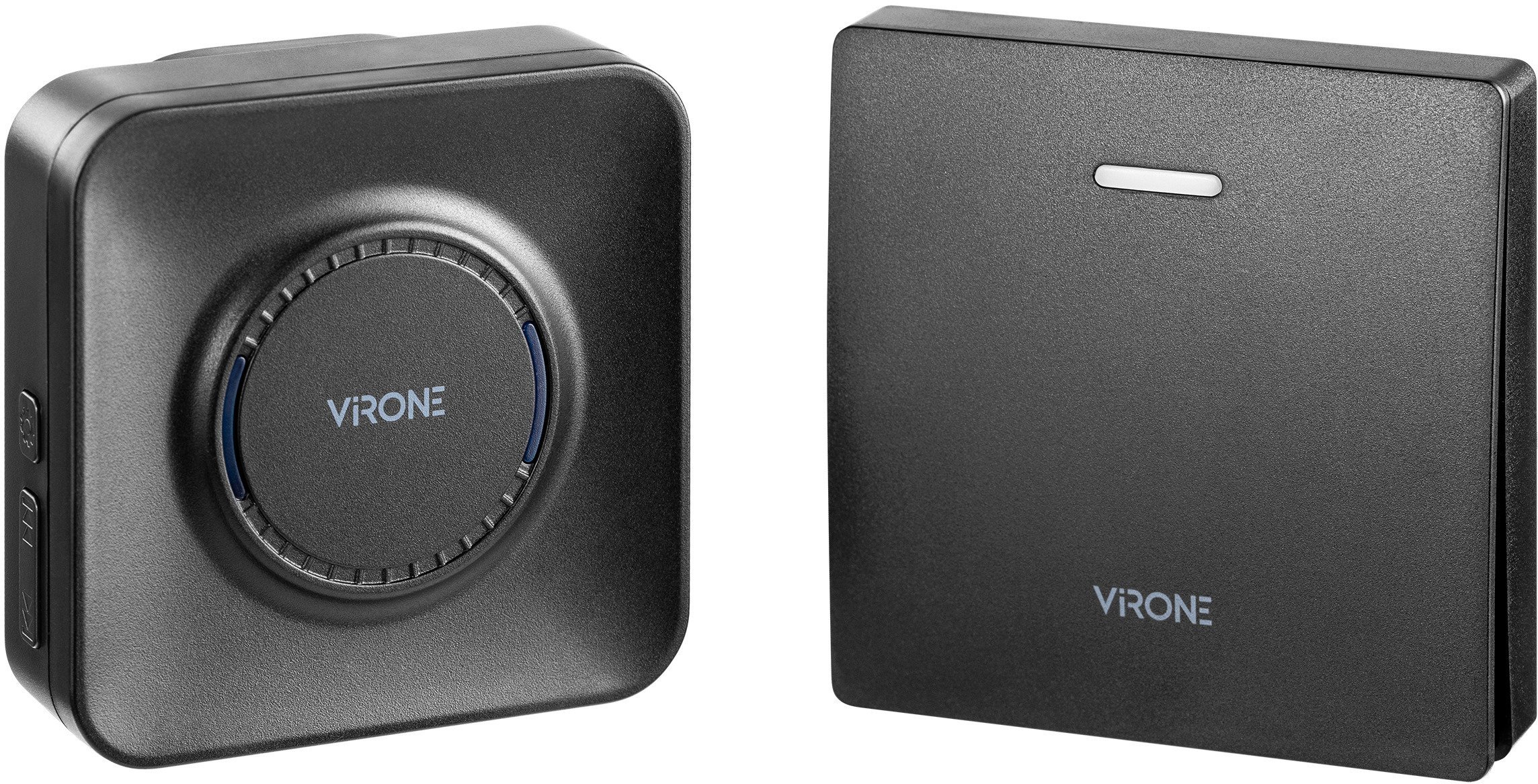 TELERO AC, dzwonek bezprzewodowy, sieciowy, przycisk bezbateryjny, learning system, 36 dźwięków, 200m, czarny,DB-8/B