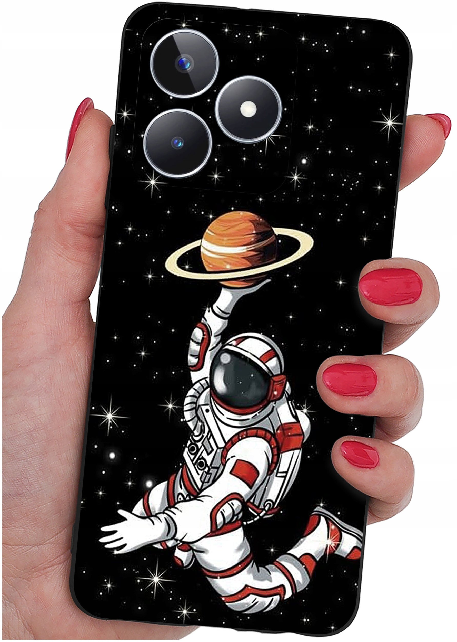 ETUI do Realme C51| C53 WZORY |SILIKONOWE MATT CASE + SZKŁO 9H