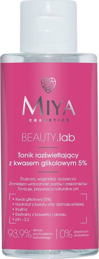 Miya Beauty Lab tonik rozświetlający z kwasem glikolowym 5% 150ml