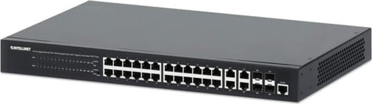 Switch Intellinet Network Solutions INTELLINET 24 Port Gigbit PoE+ Switch mit 4 SFP-Ports