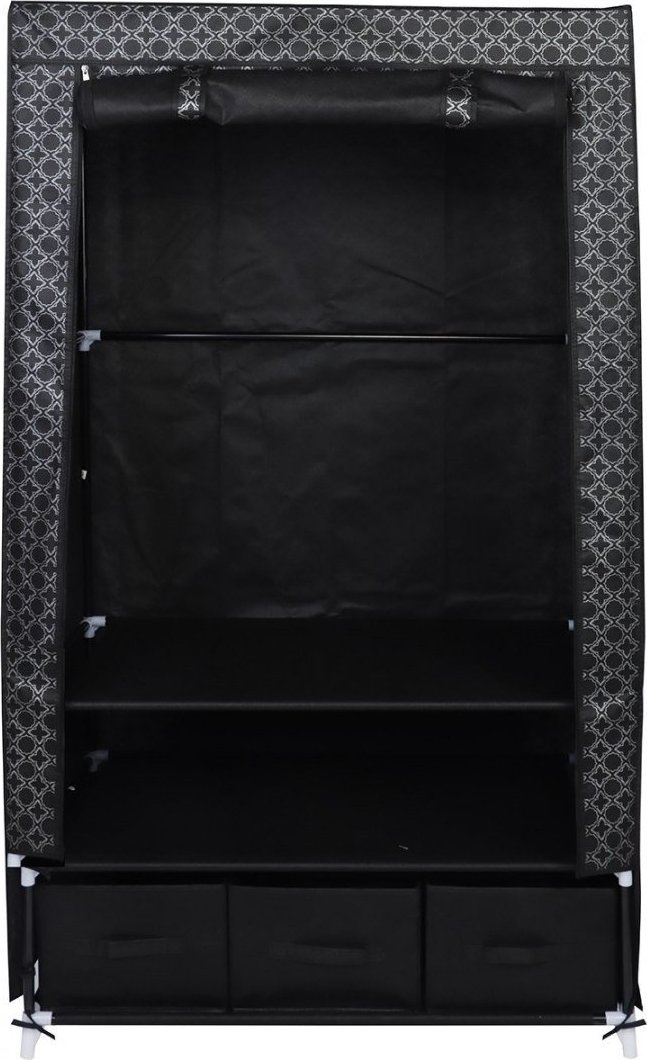 Saska Garden GARDEROBA SZAFA TEKSTYLNA Z 3 SZUFLADKAMI 88X50X160 CM ORIENT