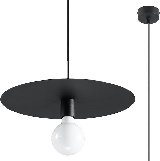 Lampa wisząca Lumes Czarna loftowa lampa wisząca kapelusz - EXX235-Flavis