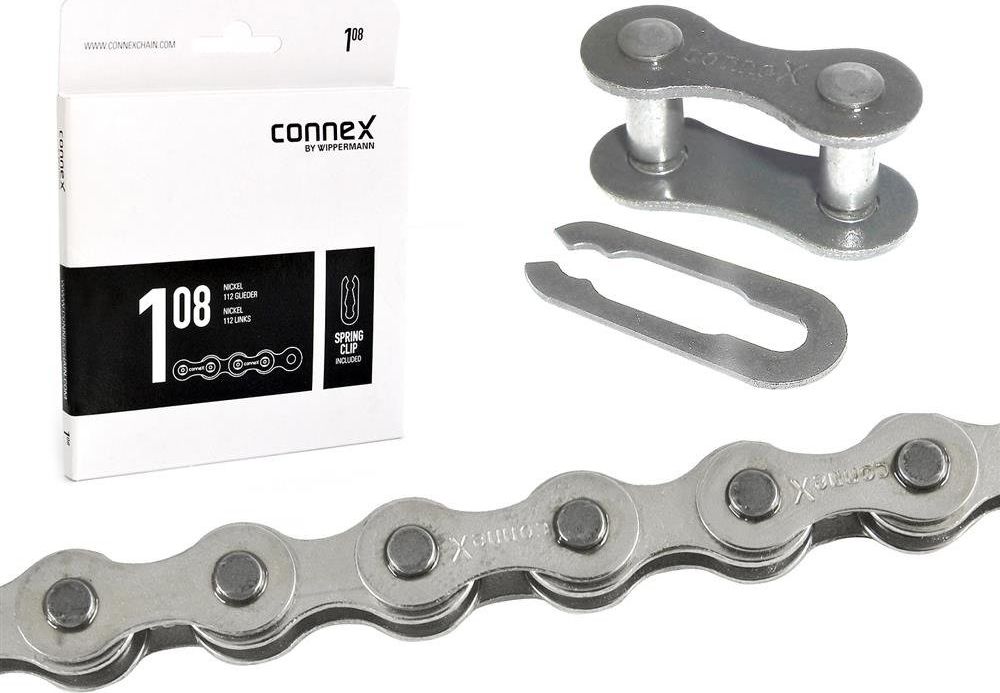 Connex Łańcuch Connex 108, 112 ogniw, 1-rzędowy, niklowany uniwersalny